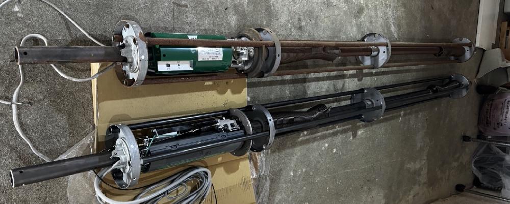 開閉機付きスプリングシャフト交換工事