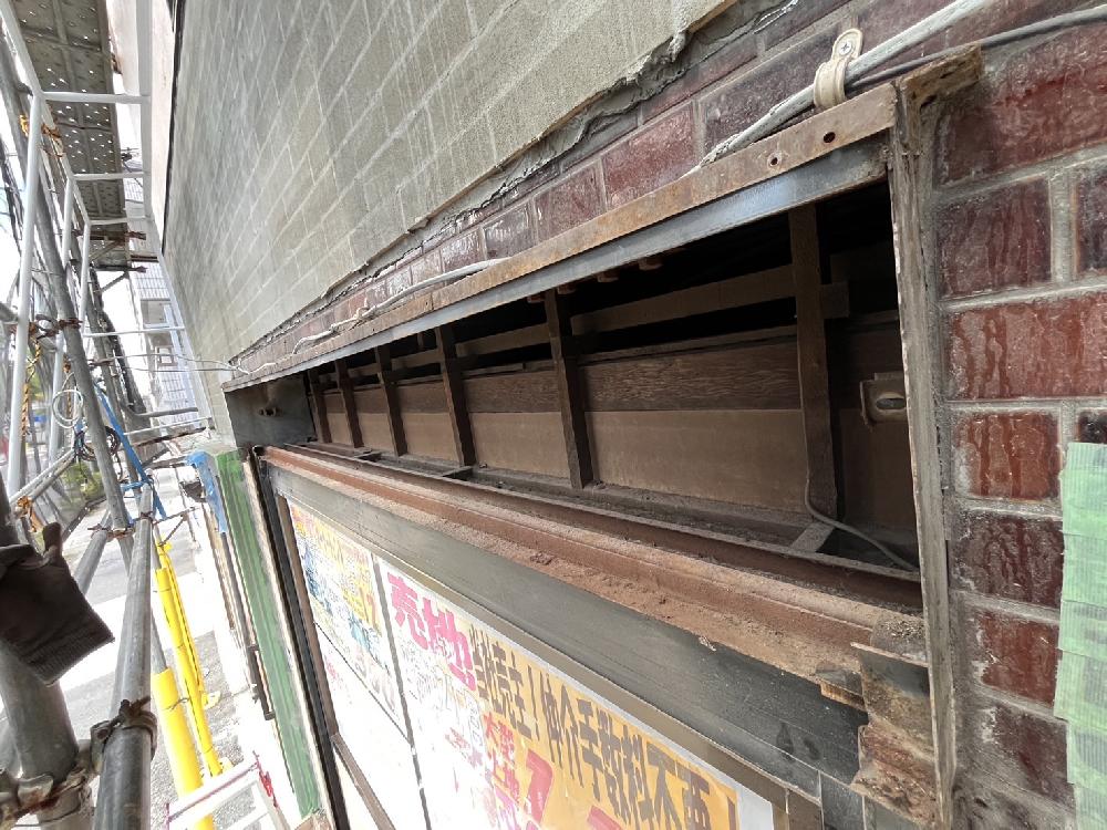 店舗軽量手動シャッター修理（東京都大田区）｜スプリングシャフト交換工事