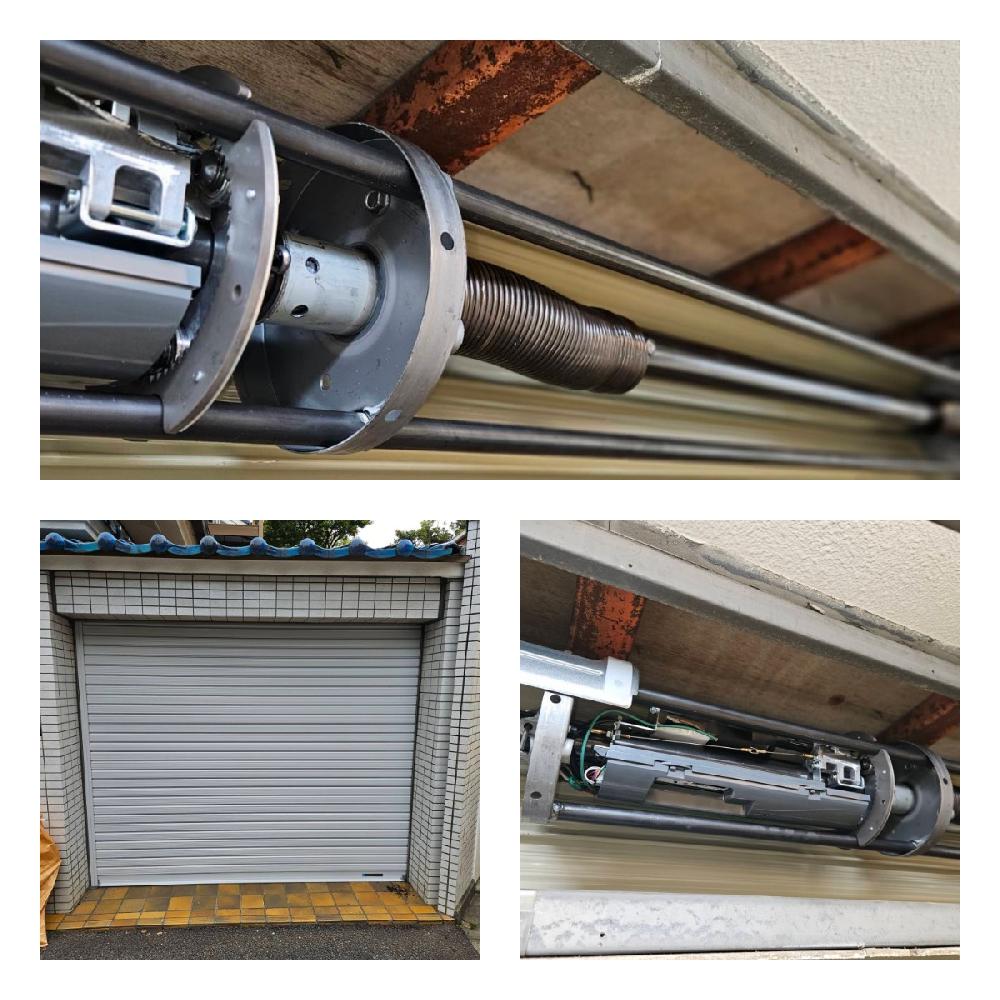 電動シャッター開閉機付スプリングシャフト（モートR）交換工事（熊本県熊本市）｜シャッター修理・交換