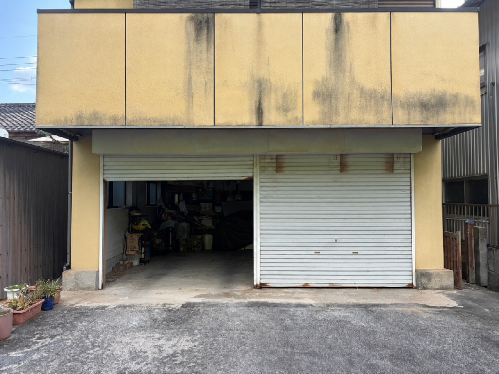 電動1箇所2連シャッター開閉機スラット交換工事（福岡県宮若市）｜シャッター修理・交換｜動かなくなった